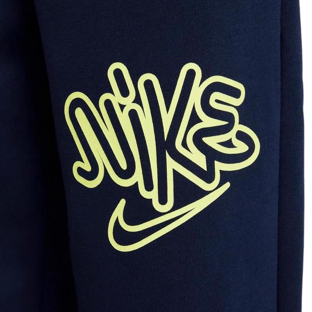 Nike Youth  Knitted Sports Pants Fleece Casual Fashion Kids Bottoms Obsidian Light-Lemon HF8163-451