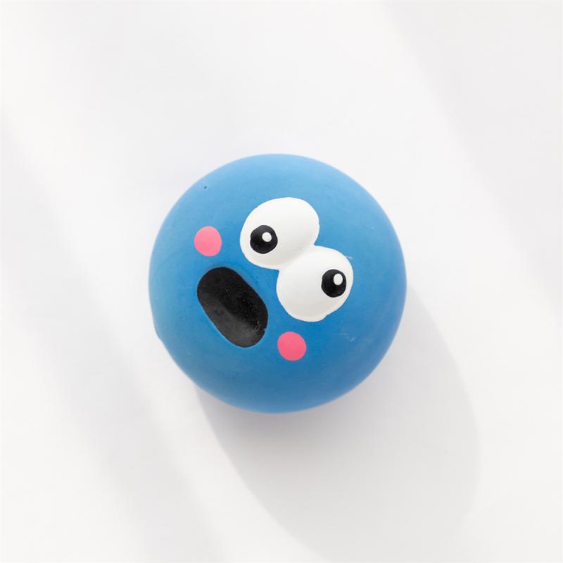 Puppy Toy Ball Cute Cartoon Big Eyeball Squeaking Sound Rubber Balls Dog Making Sounds Chews Playth Interactive Pet Toys Sphere