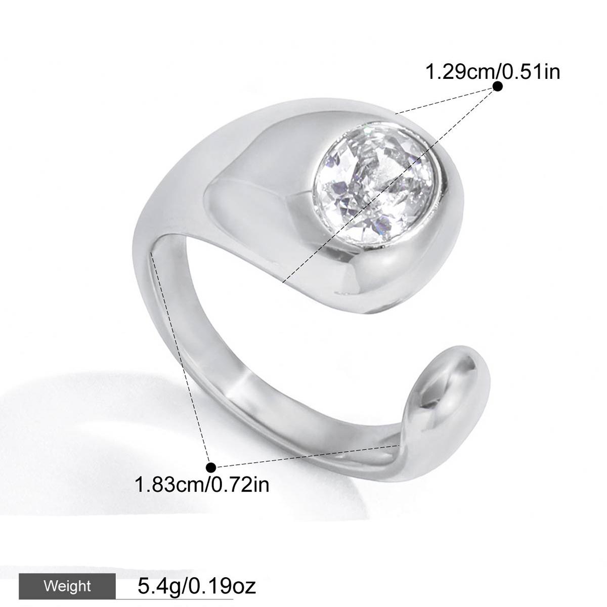 Yori Stainless Steel High Quality Minimalist Daily Smooth Fashion Open Adjustable Ring Waterproof Electroplated Cast Jewelry