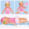 Swimmer Doll for Pool Bathtub Waterproof Electric Swimming Baby Doll with Rotating Head Removable Swimsuit Water Fun Partner
