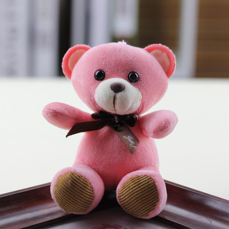 

Delightful Bear Teddy Plush Toy With Ribbon Bow Premium Pp Cotton Stuffed Animal рожевий