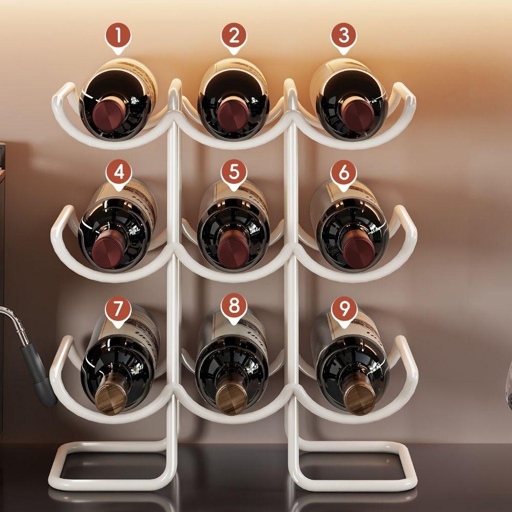 Multi-functional 2/3 Layers Metal Cup Holder Large Capacity Space Saving Wine Water Bottle Holder Iron Cup Storage Rack Home Use