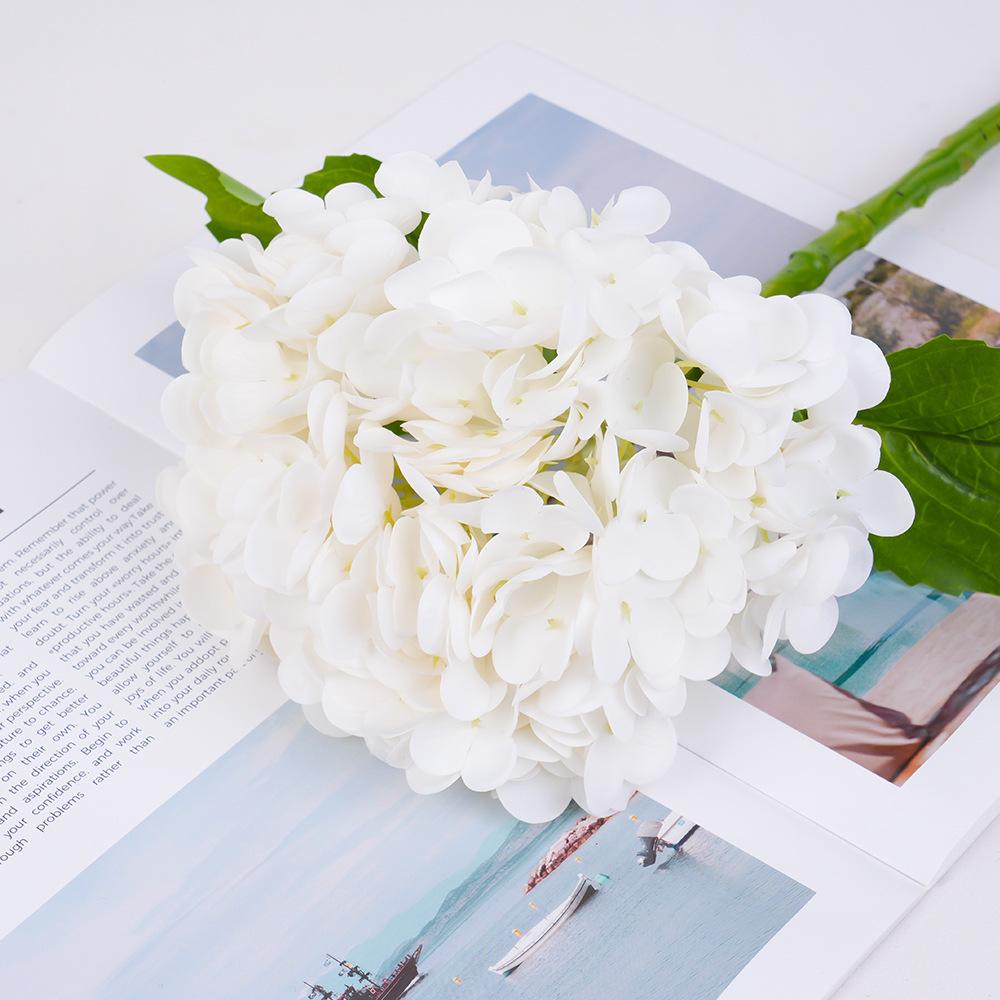 Simulated 3D Feel Large Hydrangea, Wet Feeling High-End Home Living Room Decoration Wedding Flower Arrangement Hydrangea Fake Flower