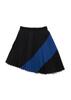 Blue Dot Asymmetrical Pleated Skirt_Bk
