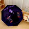 Custom Text Automatic 8 Bone Umbrella, Portable Sun Rain Protection UmbrellaScream Ghostface