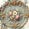 1 Stück Barock Blumig Metall Wandkunst Goldgerahmt Ölgemälde Stil Dekor Helle Blumen Zuhause Büro Bauernhaus