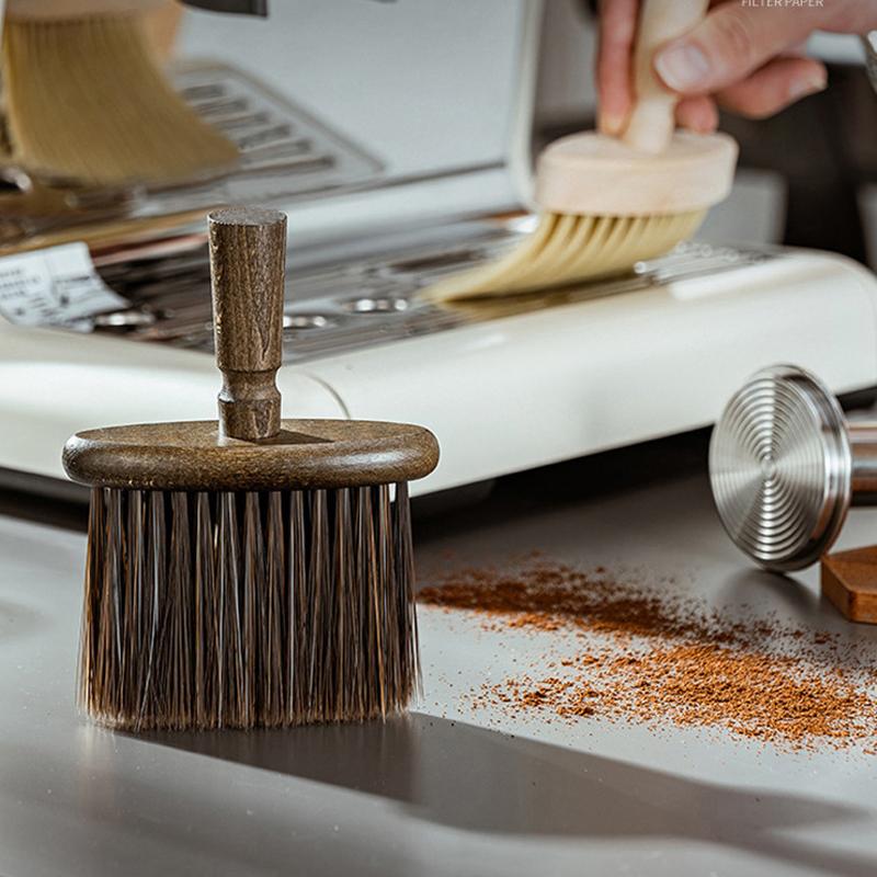 Spazzola per la pulizia della polvere di caffè Accessori per spolverare Spazzola per macinacaffè in legno Utensili da cucina per il caffè Spazzola per la pulizia del barista