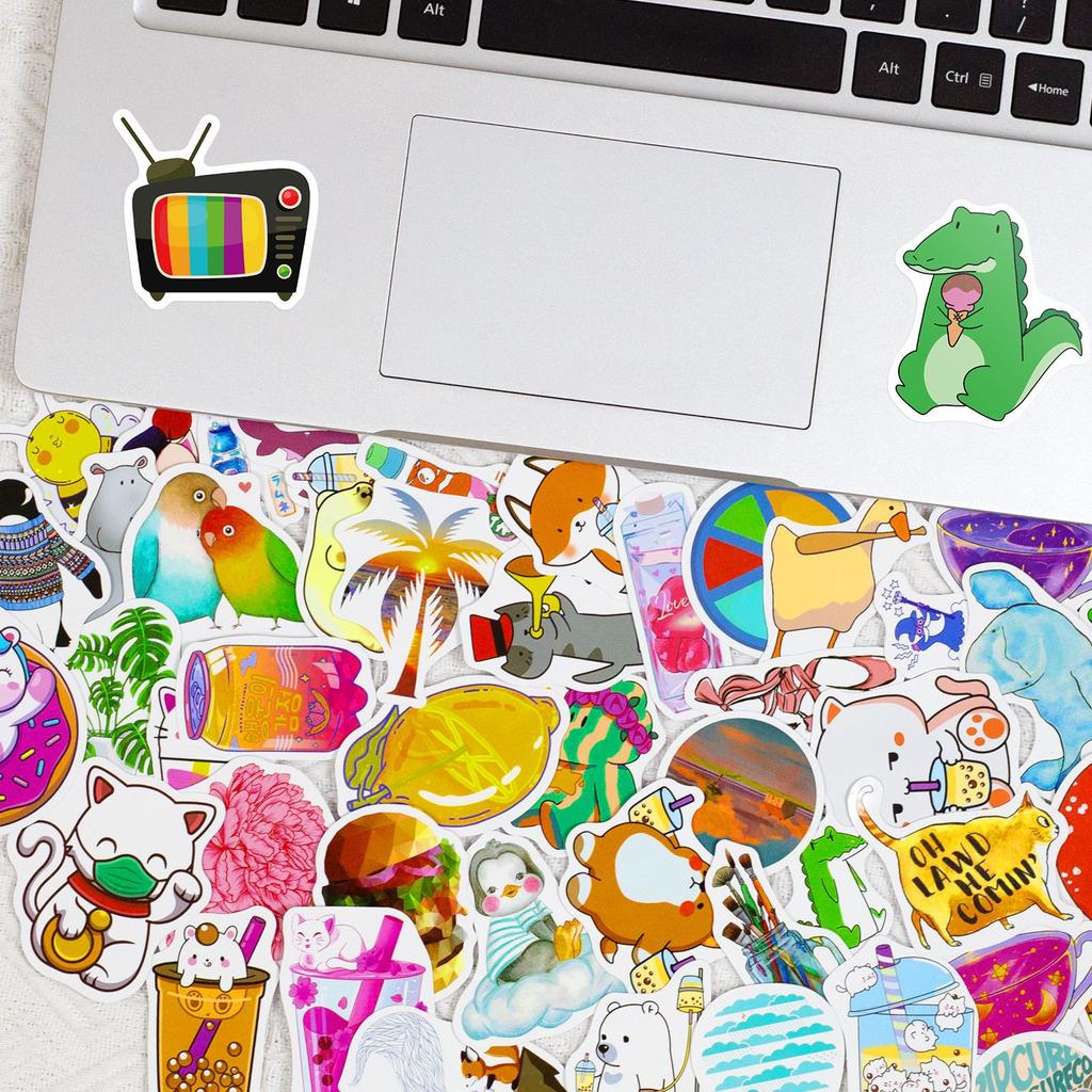 50 Pcs Xiaoqing New Stickers Water Cup VSCO Girl Mobile Stationery Children's Stickers