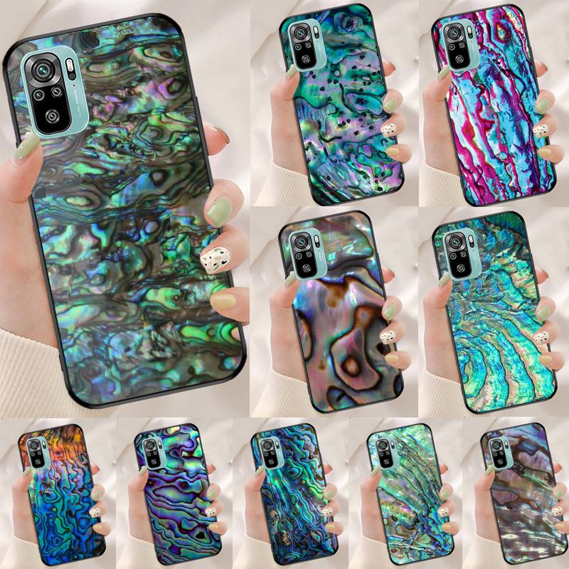 Abalone Sea Shell Texture Cover For Xiaomi Redmi Note 13 14 Pro 12 11 9 10 9S 10S 11S 12S Redmi 14C 10C 12C 13C Case