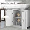 Bathroom Sink Cabinet Under Sink Furniture With Double Door And Adjustable Shelf 60x30x60cm White