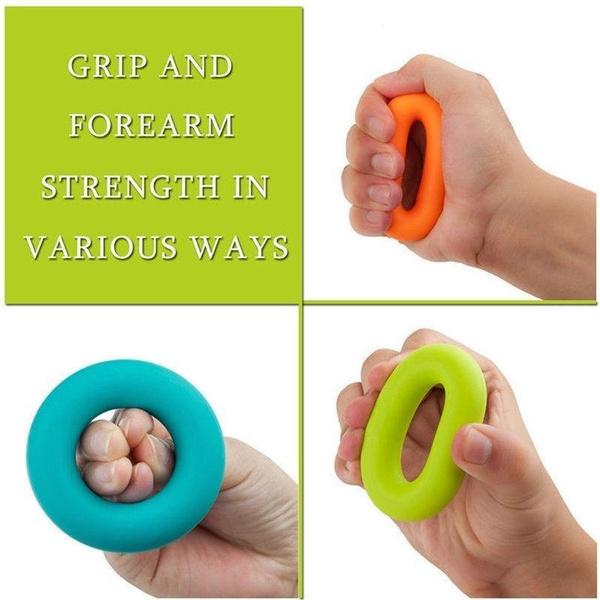 Silicone Strengthener Finger Stretcher Hand Grip Fitness Fidget Toy Balls Muscle Power Training Rubber Ring Exerciser