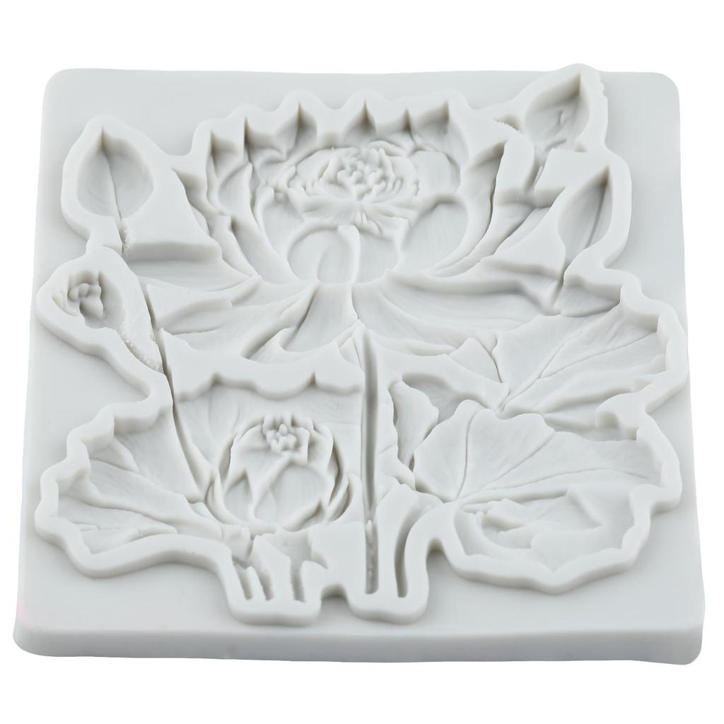 Lotus Flower Silicone Mold Lotus Flower Leaf Fondant Molds Cake Decorating Tools Cupcake Topper Candy Resin Clay Chocolate Gumpaste Mold