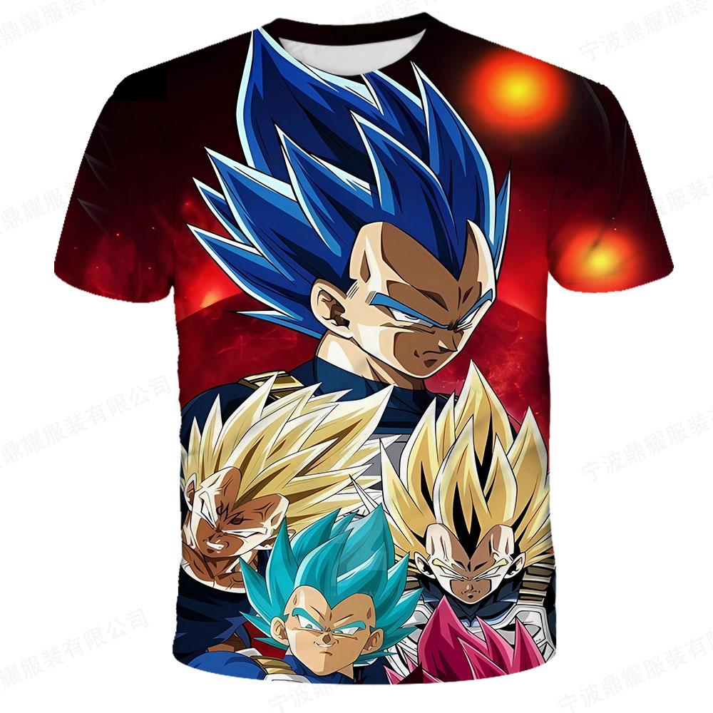 Children's Dragon Ball T Shirts 3D Printed Goku T-shirt Boys Clothes Streetwear Tops Kids Vegeta Short Sleeve Child Harajuku