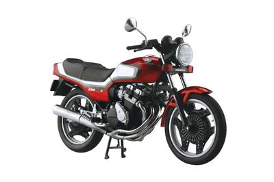 Aoshima Bunka Kyozai Scale Complete Honda CBX400F Motorcycle In Candy Ala Moana Shell White (AOSHIMA) 1/12 Red/Pearl
