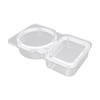 20Pcs 2 Compartment Snack Containers Leakproof Divided Container Disposable Stackable Storage Snack Containers for Travel Picnic