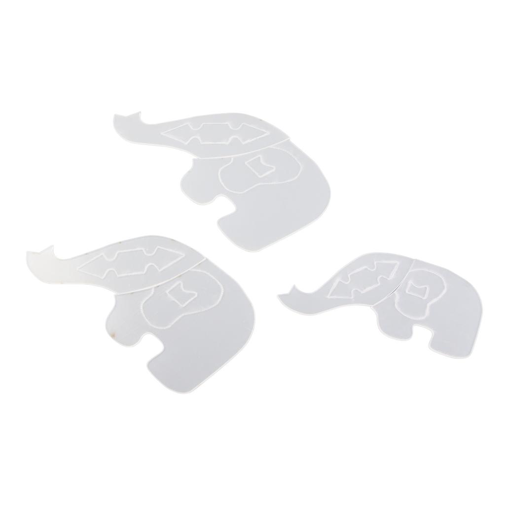 3PCS Elephant Template Ruler Cute Lovely Animal Easy Use Acrylic Sewing Pattern Template for