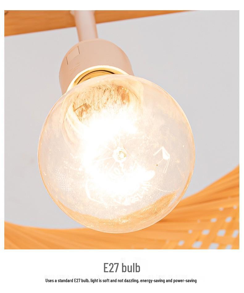 Handgefertigte Bambus-Geflecht-Pendelleuchte - Chinesischer Stil für Restaurants, Schlafzimmer, Gästehäuser & Teestuben.