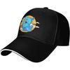 Cute Blue Bird Flying Cartoon Baseball Cap Polyester Adjustable Sun Hat for Adults Casual
