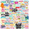 50 New Product Motivational Text Stickers English Short Sentences Personalized Text Slogans Decorative Water Cup Stickers