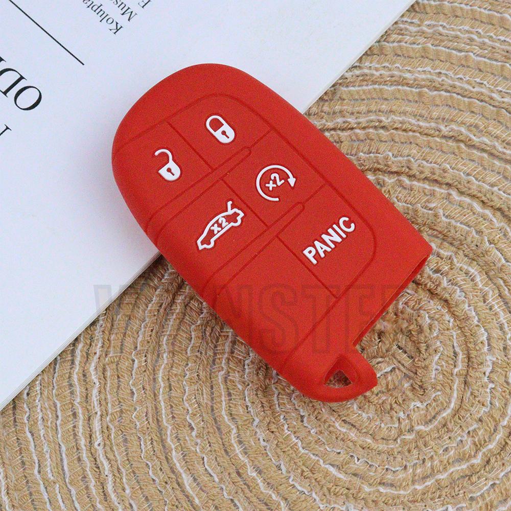 Silicone Car Key Case Cover For Jeep Renegade Compass Grand Cherokee For Chrysler Wrangler For Dodge Challenger Journey Charger