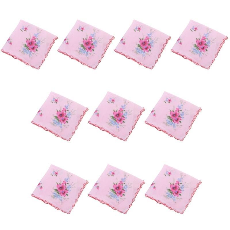 

Квадратный носовой платок хлопок цветок женский детский принт полотенце для лица и рук носовой платок свадебный рождественский подарок