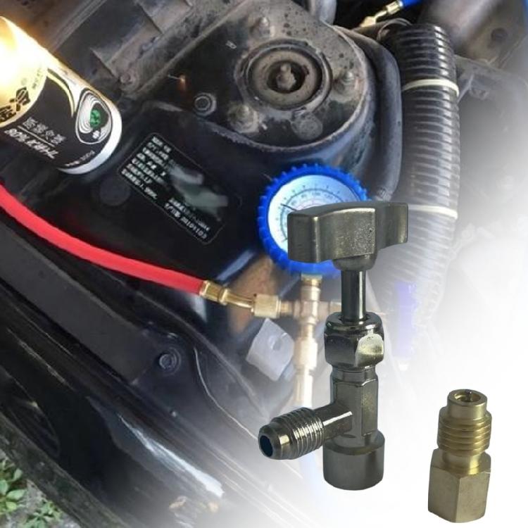 Sicherer R134A Klimaanlagen-Kältemittel Dosenöffner Tankadapter Geeignet für das Nachfüllen von Fahrzeug-Klimaanlagen