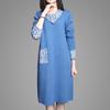 Autumn Winter Women's Thick Sweater Dress Loose Plus Size Knitted Dress Mid-Length Casual Dresses