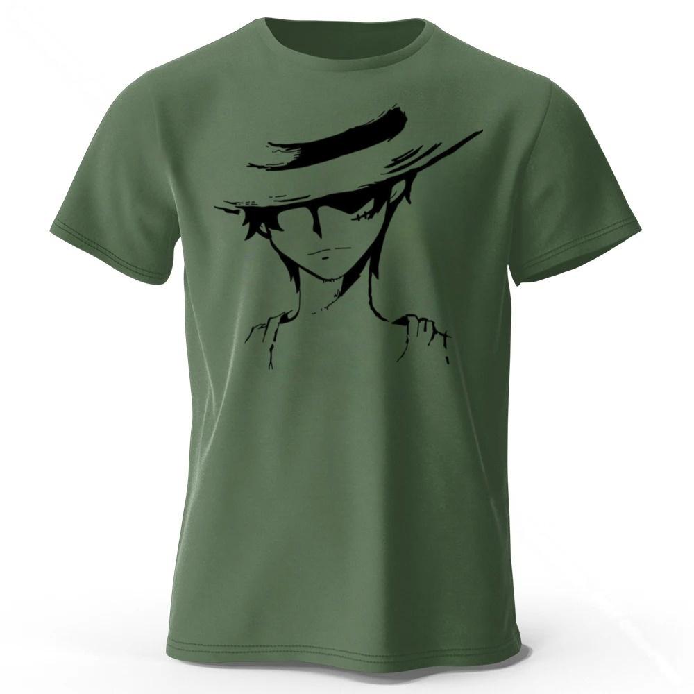 2026 Neues One Piece Luffy Reine Baumwolle Kurzarm Herren und Damen Modische Streetwear Übergröße Locker Sport T-Shirt