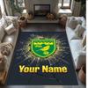 Norwich City Printed Crystal Velvet Rug Non‑Slip Crystal Velvet Carpet For Sofa Bedroom Indoor Home Decoration