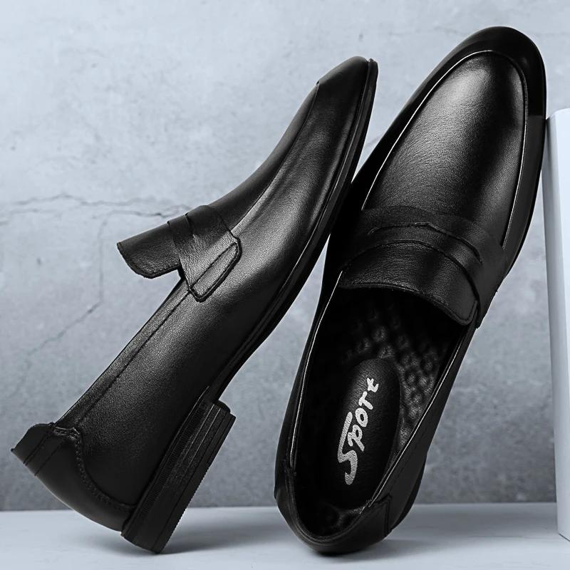 Italy Luxury Brand Fashion Men Casual Shoes Loafer Men Genuine Leather Slip-on Formal Shoes for Men Man Shoes