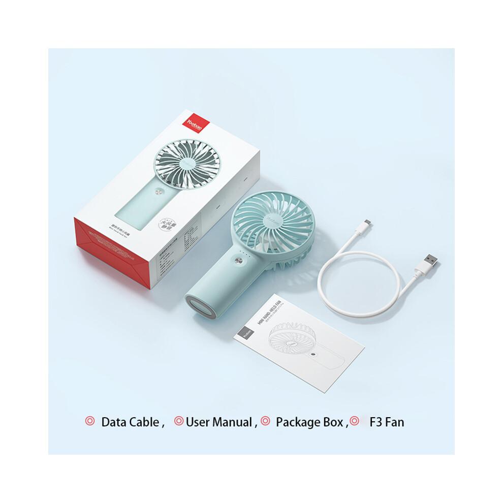(Mint Green) YOOBAO Y-F3 6000mAh Handheld Fan Mute Cooling Fan 3 Speeds Adjustable