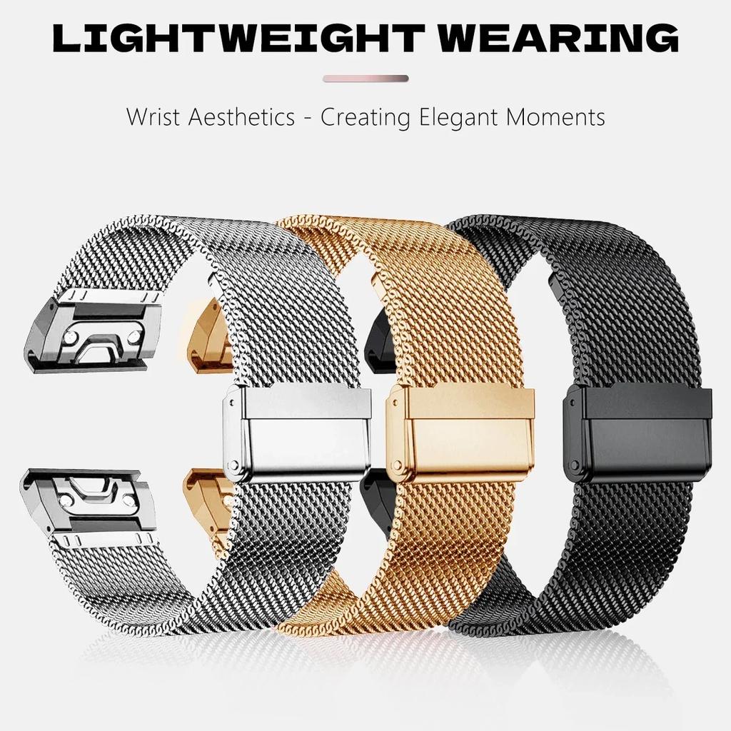 26mm 22 20 Rychloupínací řemínek pro Garmin Fenix 7X 7 Pro Fenix 6X 6 5X 5Plus Tactix 7 Forerunner 965 955 Enduro Nerezový náramek