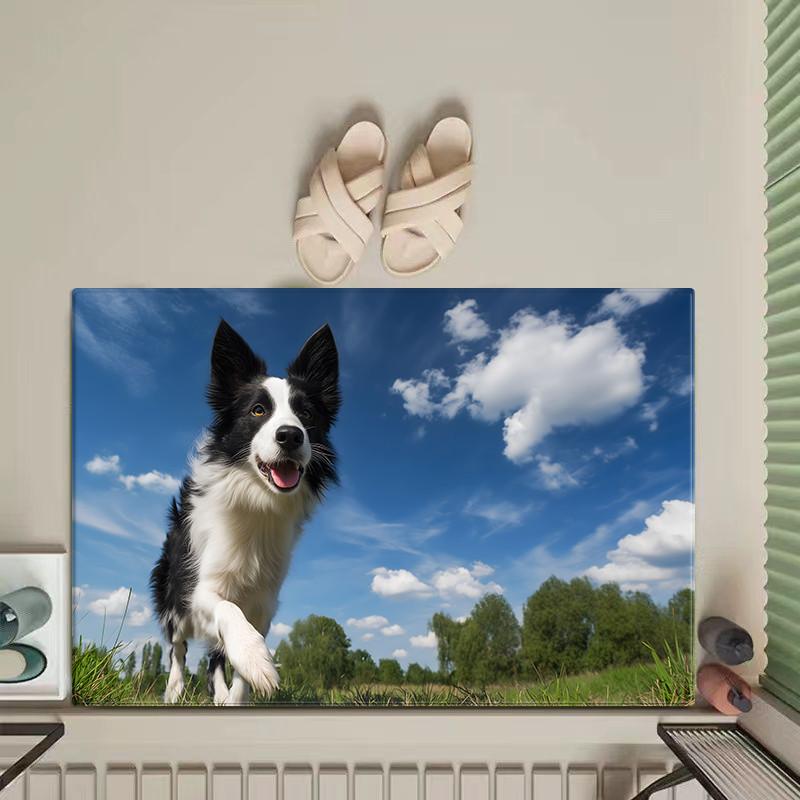 Cute Dog Mat For Bathroom Pet Pattern Floor Rug Doormat Small Toilet Carpet Soft Absorbent Mats