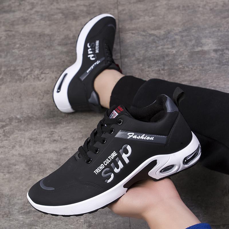 Herren Sportschuhe mit weicher Ledersohle und Lauf-Freizeitschuhe