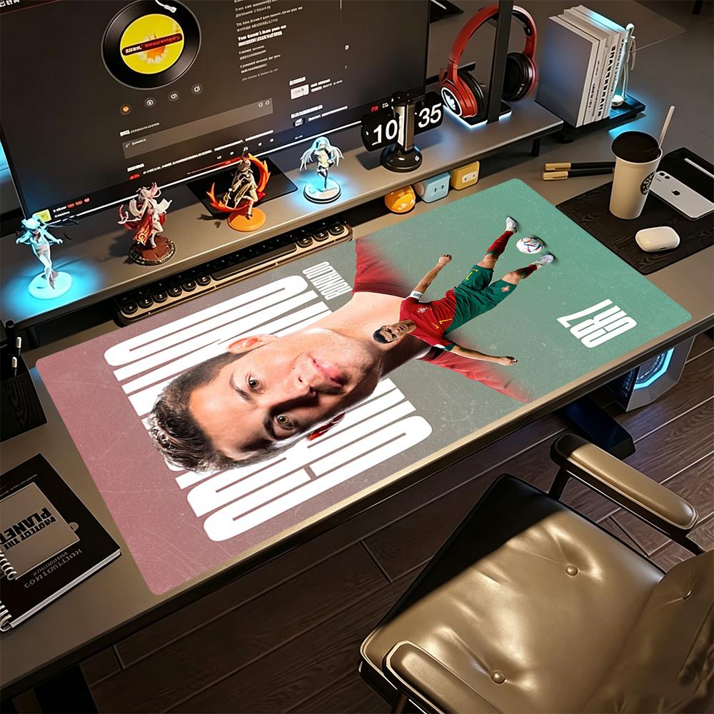 Ronaldo's Celebration Moment Gaming Mouse Pad Desk Mouse Pad Computer Desk Keyboard Mat Non-Slip Rubber Base Computer Decor Item Office Use