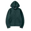Unisex Hooded Zip-Up Sweatshirt Solid Color Casual Long Sleeve Pullover Men Women Winter Loose Fit
