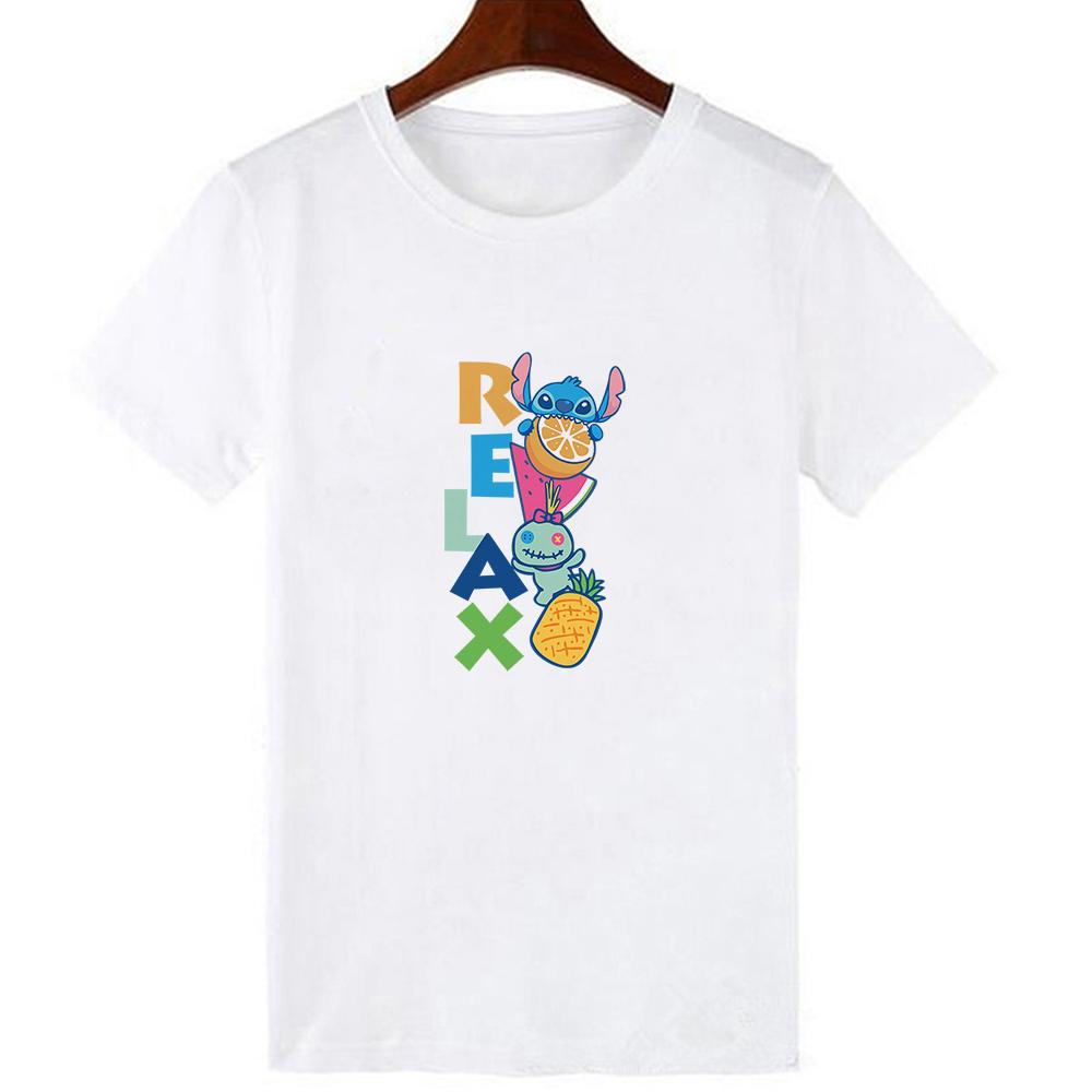 Funny Stitch Maleficent Print Creative T-shirt Summer Short Sleeves Popular Clothes T Shirt Unisex