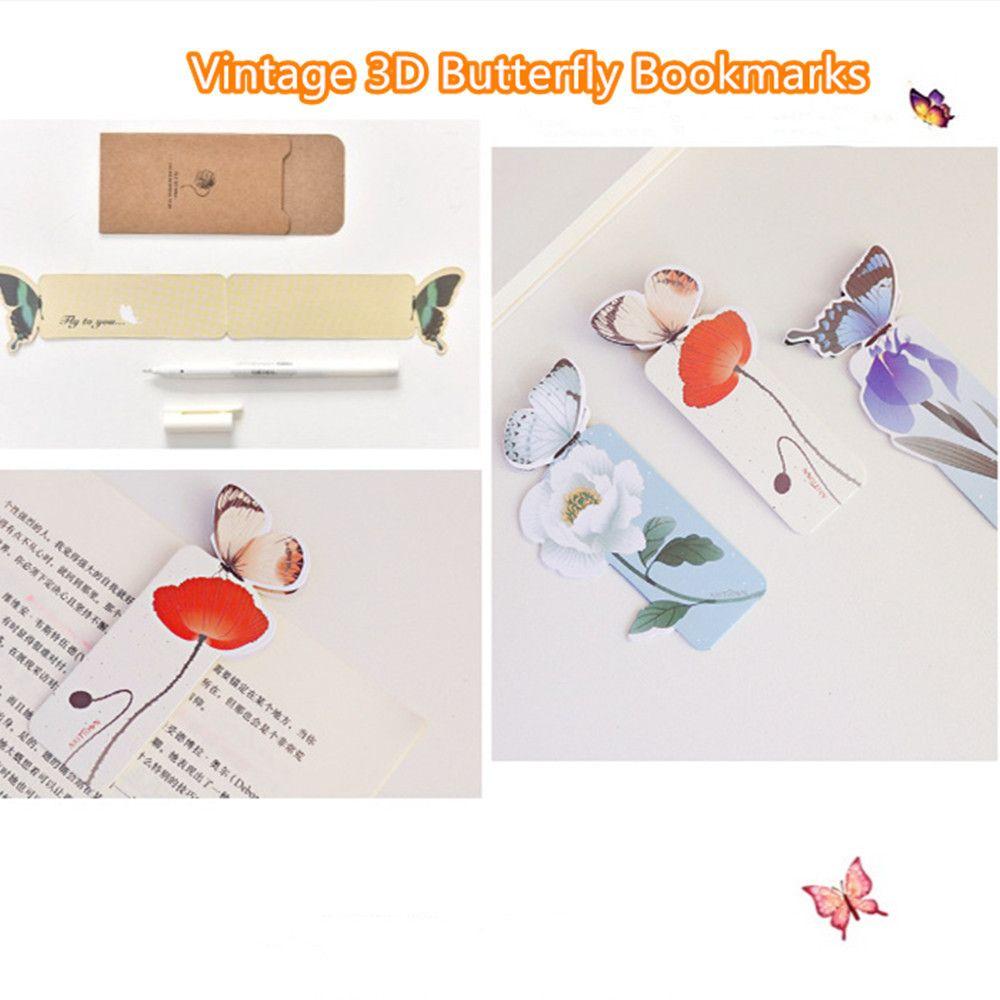 School Supplies Student Gift Stationery 3D Butterfly Bookmarks Paper Bookmark Bookmark
