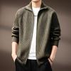 Men's High-End Retro Thick Cardigan - Winter Knit Sweater