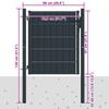 Vidaxl Brama Ogrodzeniowa Pvc I Stal 100X81 Cm Antracyt