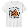 Tis The Season To Be Spooky Halloween Pumpkin Unisexs Tee Unisexs Graphic Top