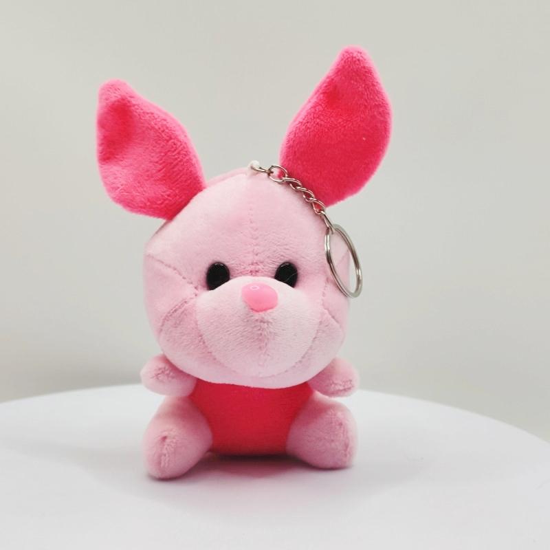 10CM Winnie the Pooh Plush Toy Cartoon Stitch Eeyore Piglet Tigger Keychains Soft Stuffed Toy Animal Doll Children Gift