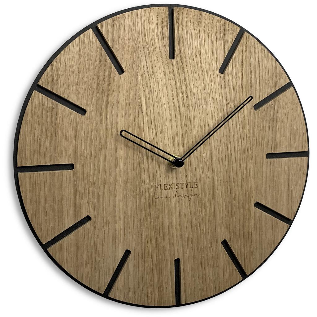 Wooden Wall Clock Wood Art 30cm