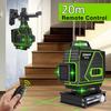 CLUBIONA 4D 16 Linien Laser Level 1PC oder 2PC Li-Ion Batterie Remote Pulse Mode Empfänger Super leistungsstarker grüner Strahl Professioneller Laser