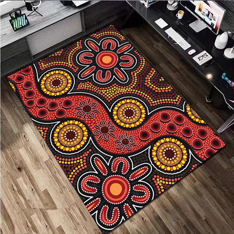 Aboriginal Rug - Home carpet Office Decorative Carpet For Living Room Bedroom Door Mat Floor Rug Computer Chair Area Rug