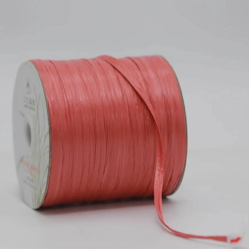 600M Raffia Strohgarn Häkelgarn für DIY Stricken Sommerstrohhut Handtaschen Kissen Handgeflochtenes Strohgarn