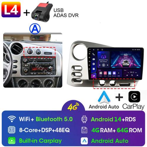 Dla PONTIAC Vibe 2003 - 2004 dla TOYOTA Matrix 2003 - 2008 System Android QLED IPS Ekran Dotykowy GPS Navi Radio Samochodowe Odtwarzacz Multimedialny