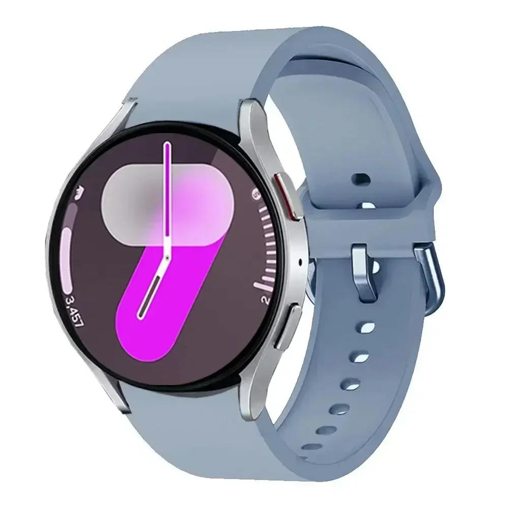 20mm Silicone Strap For Samsung Galaxy Watch 7/6/5/4 44mm 40mm Watchband For Galaxy Watch 6 4 Classic 43mm/47mm 42mm/46mm Band