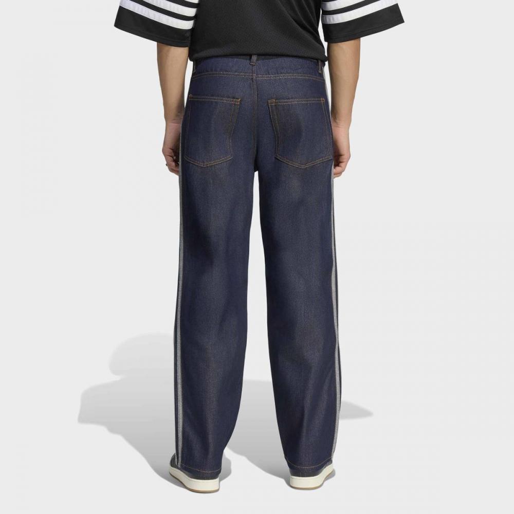 Adidas Firebird Adicolor Denim Jeans Mid Rise Straight Leg