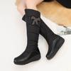 Krazing Pot Microfiber Down Fiber Tarpaulin Autumn Winter Shoes Med Heels Size 44 Super Size Snow Boots Round Toe Keep Warm Thigh High Boots